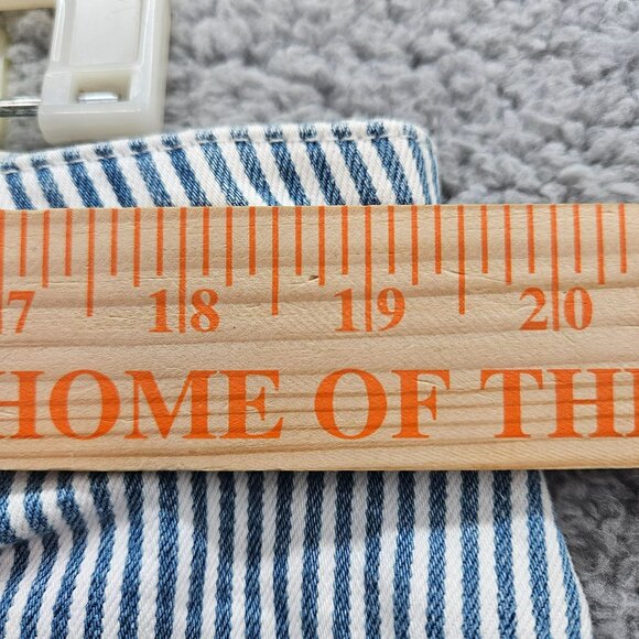 Free Assembly Womens Blue White Striped Wide-Leg Pants Size 20 cotton denim - Picture 3 of 9